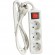 LAMTECH POWER STRIP WITH SWITCH 3 OUTLETS WHITE