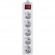 LAMTECH POWER STRIP WITH SWITCH 5 OUTLETS WHITE