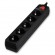 LAMTECH POWER STRIP WITH SWITCH 5 OUTLETS BLACK