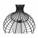 Vintage Industrial Κρεμαστό Φωτιστικό Οροφής Μονόφωτο Μαύρο Μεταλλικό Πλέγμα και Υφασμάτινο Εσωτερικό Καπέλο Φ25 GloboStar NELLY 01560