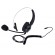 Ακουστικά κεφαλής Noozy Μαύρο - Ασημί RJ9 με Μικρόφωνο για Σταθερά Τηλέφωνα