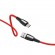 Καλώδιο σύνδεσης Κορδόνι Hoco X39 Titan USB σε Micro-USB Fast Charging 2.4A Κόκκινο 1m