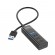 Hub USB Hoco HB25 4 in 1 Easy display USB3.0, USB2.0 x 3 Μαύρο