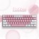 Gaming πληκτρολόγιο - Redragon K617 Fizz (White/Pink)