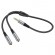 Αντάπτορας  Hoco UPA21 3.5mm Αρσενικό σε Διπλό 3.5mm Θηλυκό για Μικρόφωνο και Ακουστικά Braided 25cm Μαύρο