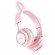 Ακουστικά Stereo Hoco W36 Cat ear με Μικρόφωνο 3.5mm Ροζ