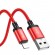 Καλώδιο σύνδεσης Hoco X89 Wind USB σε Lightning 2.4A Κόκκινο 1m Braided
