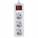 LAMTECH POWER STRIP WITH SWITCH 3 OUTLETS WHITE 3M