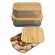 Γυάλινα Δοχεία Αποθήκευσης και Μεταφοράς Τροφίμων με Καπάκια - Δίσκους Κοπής Bamboo 2 σε 1 Berlinger Haus bh-7811
