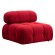 Πολυμορφικός καναπές Divine με ύφασμα σε χρώμα κόκκινο 288/190x75εκ