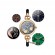 Maxcom Smartwatch FW51 Crystal V.4.0 1.09" 130mAh Λουράκι με Κρύσταλλα Μαύρο Χρυσό + Δώρο φιαλίδιο με Οψιδιανό