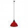 GloboStar® LOUVE 01177 Vintage Industrial Κρεμαστό Φωτιστικό Οροφής Μονόφωτο Κόκκινο Μεταλλικό Καμπάνα Φ39 x Y32cm