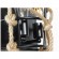 GloboStar® BARBOSA 01083 Vintage Industrial Φωτιστικό Τοίχου Απλίκα Δίφωτο Μαύρο Μεταλλικό Πλέγμα με Μπεζ Σχοινί Μ12 x Π19 x Υ28cm
