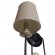 GloboStar® DOVE 01086 Vintage Φωτιστικό Τοίχου Απλίκα Δίφωτο Μαύρο Μεταλλικό με Μπεζ Υφασμάτινο Καπέλο Μ27 x Π43 x Υ30cm