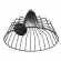 GloboStar® TRIUMPH 01117 Vintage Industrial Φωτιστικό Τοίχου Απλίκα Μονόφωτο Μαύρο Μεταλλικό Πλέγμα Καμπάνα Φ30 x Μ35 x Π30 x Υ32cm