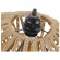 GloboStar® NATHLEN 01187 Vintage Κρεμαστό Φωτιστικό Οροφής Μονόφωτο 1 x E27 Μαύρο Μεταλλικό Πλέγμα με Μπεζ Σχοινί Φ40 x Y20cm