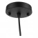 GloboStar® BERNA 01198 Μοντέρνο Κρεμαστό Φωτιστικό Οροφής Μονόφωτο Μαύρο Μεταλλικό Πλέγμα με Υφασμάτινο Εσωτερικό Καπέλο Φ30 x Y50cm