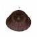 GloboStar® BAHAMAS 01369 Vintage Κρεμαστό Φωτιστικό Οροφής Μονόφωτο 1 x E27 Καφέ Σκούρο Ξύλινο Ψάθινο Μπαμπού Φ60 x Υ60cm