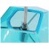 GloboStar® RINA 01306 Μοντέρνο Κρεμαστό Φωτιστικό Οροφής Μονόφωτο 1 x E27 Γυάλινο Γαλάζιο Διάφανο Μ20 x Π22 x Υ25cm
