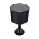 GloboStar® AMBROSIA BLACK 01394 Μοντέρνο Επιτραπέζιο Φωτιστικό Πορτατίφ Μονόφωτο Μεταλλικό με Μαύρο Καπέλο Φ25 x Υ46cm