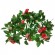 GloboStar® 09011 Τεχνητό Κρεμαστό Φυτό Διακοσμητική Γιρλάντα Μήκους 2.2 μέτρων με 32 X Μικρά Τριαντάφυλλα Ροζ Κοραλί