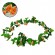 GloboStar® 09015 Τεχνητό Κρεμαστό Φυτό Διακοσμητική Γιρλάντα Μήκους 2.2 μέτρων με 33 X Μικρά Τριαντάφυλλα Σομόν