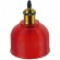 GloboStar® SEGRETO 01450 Vintage Κρεμαστό Φωτιστικό Οροφής Μονόφωτο 1 x E27 Κόκκινο Γυάλινο Διάφανο Καμπάνα με Χρυσό Ντουί Φ14 x Υ18cm