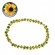 GloboStar® 09027 Τεχνητό Κρεμαστό Φυτό Διακοσμητική Γιρλάντα Μήκους 2 μέτρων με 80 X Μικρά Ηλιοτρόπια Κίτρινα