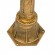 GloboStar® ETOILE 00985 Vintage Φωτιστικό Δαπέδου Μονόφωτο 1 x E27 Μπρονζέ Χρυσό Μεταλλικό Πλέγμα με Μελί Γυάλινη Μπάλα D18 x H102cm