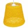 GloboStar® PLAYROOM 00998 Vintage Κρεμαστό Φωτιστικό Οροφής Μονόφωτο 1 x E27 Κίτρινο Ξύλινο Ψάθινο Rattan Φ32 x Υ27cm
