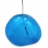 GloboStar® DIXAR BLUE 01467 Μοντέρνο Κρεμαστό Φωτιστικό Οροφής Μονόφωτο 1 x E27 Γυάλινο Μπλε Φ36 x Υ45cm