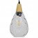 GloboStar® NOAH 01491 Μοντέρνο Κρεμαστό Φωτιστικό Οροφής Μονόφωτο 1 x E27 Γυάλινο με Ξύλο Διάφανο Φ16 x Υ30cm