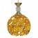 GloboStar® MARGARITA 01670 Μοντέρνο Κρεμαστό Φωτιστικό Οροφής Τρίφωτο 3 x E27 Χρυσό Μεταλλικό με Κρύσταλλα Φ50 x Υ24cm