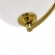 GloboStar® ISLA 00898 Μοντέρνο Κρεμαστό Φωτιστικό Οροφής Μονόφωτο Λευκό Glossy με Χρυσό Βραχίονα Μεταλλικό Φ20 x Y33cm