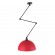 GloboStar® LOTUS RED 00938 Μοντέρνο Φωτιστικό Οροφής Μονόφωτο Κόκκινο Ματ Μεταλλικό Καμπάνα Φ30 x Y21cm