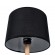 GloboStar® BRONX 01519 Μοντέρνο Επιτραπέζιο Φωτιστικό Πορτατίφ Μονόφωτο 1 x E27 Μαύρο Μεταλλικό με Καπέλο Φ25xY40cm