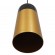 GloboStar® PALAZZO 01523 Μοντέρνο Κρεμαστό Φωτιστικό Οροφής Μονόφωτο 1 x E27 Μαύρο - Χρυσό Μεταλλικό Καμπάνα Φ14 x Υ34cm