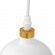 GloboStar® PALAZZO 01524 Μοντέρνο Κρεμαστό Φωτιστικό Οροφής Μονόφωτο 1 x E27 Λευκό - Χρυσό Μεταλλικό Καμπάνα Φ14 x Υ34cm