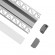 GloboStar® PLASTERBOARD-PROFILE 70819-2M Προφίλ Αλουμινίου - Βάση & Ψύκτρα Ταινίας LED με Λευκό Γαλακτερό Κάλυμμα - Χωνευτή Χρήση σε Γυψοσανίδα - Trimless - Πατητό Κάλυμμα - Ασημί - 2 Μέτρα - Πακέτο 5 Τεμαχίων - Μ200 x Π6.7 x Υ1.4cm