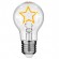 GloboStar® 99251 Λάμπα E27 A60 Deco Soft Letter Star LED FILAMENT 3W 240 lm 320° AC 85-265V Edison Retro με Διάφανο Γυαλί Ultra Θερμό Λευκό 2200 K Dimmable