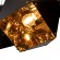 GloboStar® WELLES Replica 00796 Μοντέρνο Κρεμαστό Φωτιστικό Οροφής Πολύφωτο 4 x E14 Μεταλλικό Μαύρο - Χρυσό Μ68 x Π32 x Υ30cm