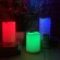 GloboStar® 79556 ΣΕΤ 3 Διακοσμητικών Realistic Κεριών Παραφίνης με LED Εφέ Κινούμενης Φλόγας - Μπαταρίας & Ασύρματο Χειριστήριο IR Πολύχρωμα RGB Dimmable