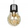 GloboStar® LAMP 00807 Μοντέρνο Κρεμαστό Φωτιστικό Οροφής Μονόφωτο 1 x E27 Ασημί Νίκελ Βάση και Χρυσό Ντουί Μεταλλικό Διάφανο Γυαλί Φ15 x Υ27cm