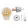 GloboStar® LAMP 00807 Μοντέρνο Κρεμαστό Φωτιστικό Οροφής Μονόφωτο 1 x E27 Ασημί Νίκελ Βάση και Χρυσό Ντουί Μεταλλικό Διάφανο Γυαλί Φ15 x Υ27cm