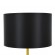 GloboStar® ASHLEY 00825 Μοντέρνο Φωτιστικό Δαπέδου Μονόφωτο 1 x E27 Χρυσό Μεταλλικό Καμπάνα με Μαύρο Ύφασμα & Χρυσή Βάση D40 x H148cm