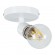 GloboStar® SARA 00842 Μοντέρνο Φωτιστικό Οροφής / Τοίχου Μονόφωτο 1xE27 Μεταλλικό Λευκό Φ10 x Υ10.3cm