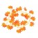 GloboStar® 78117 Τεχνητό Κρεμαστό Φυτό Διακοσμητική Γιρλάντα Λουλουδιών με 30 Πορτοκαλί Φύλλα Σφενδάμης M20 x Υ220 x Π20cm