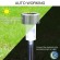 GloboStar® 71520 Αυτόνομο Ηλιακό Φωτιστικό LED SMD 1W 100lm με Ενσωματωμένη Μπαταρία 600mAh - Φωτοβολταϊκό Πάνελ με Αισθητήρα Ημέρας-Νύχτας Αδιάβροχο IP65 Φανάρι Κήπου Στρογγυλό Ψυχρό Λευκό 6000K