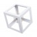 GloboStar® CUBE 00800 Μοντέρνο Φωτιστικό Οροφής Μονόφωτο Λευκό Μεταλλικό Πλέγμα Φ25 x Y25cm
