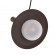 GloboStar® CELEST 00791 Μοντέρνο Μεταλλικό Κρεμαστό Φωτιστικό Οροφής Ανάρτηση Μονόφωτο 1 x G9 Καφέ με Λευκό Γυαλί Φ20 x Y26.5cm